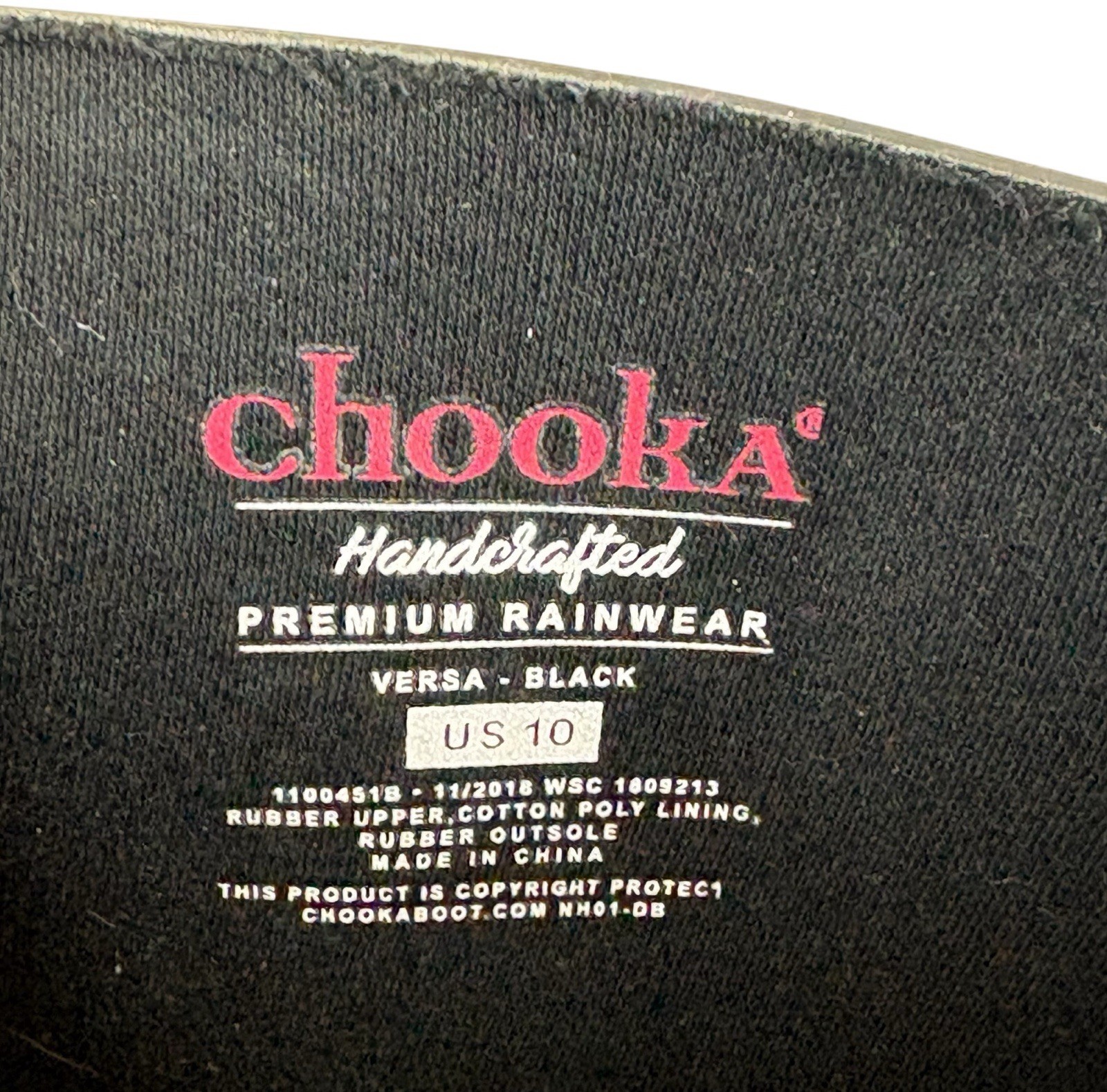 Chooka Versa Mid-Calf Rubber Rain Boots Black Women’s Size 10