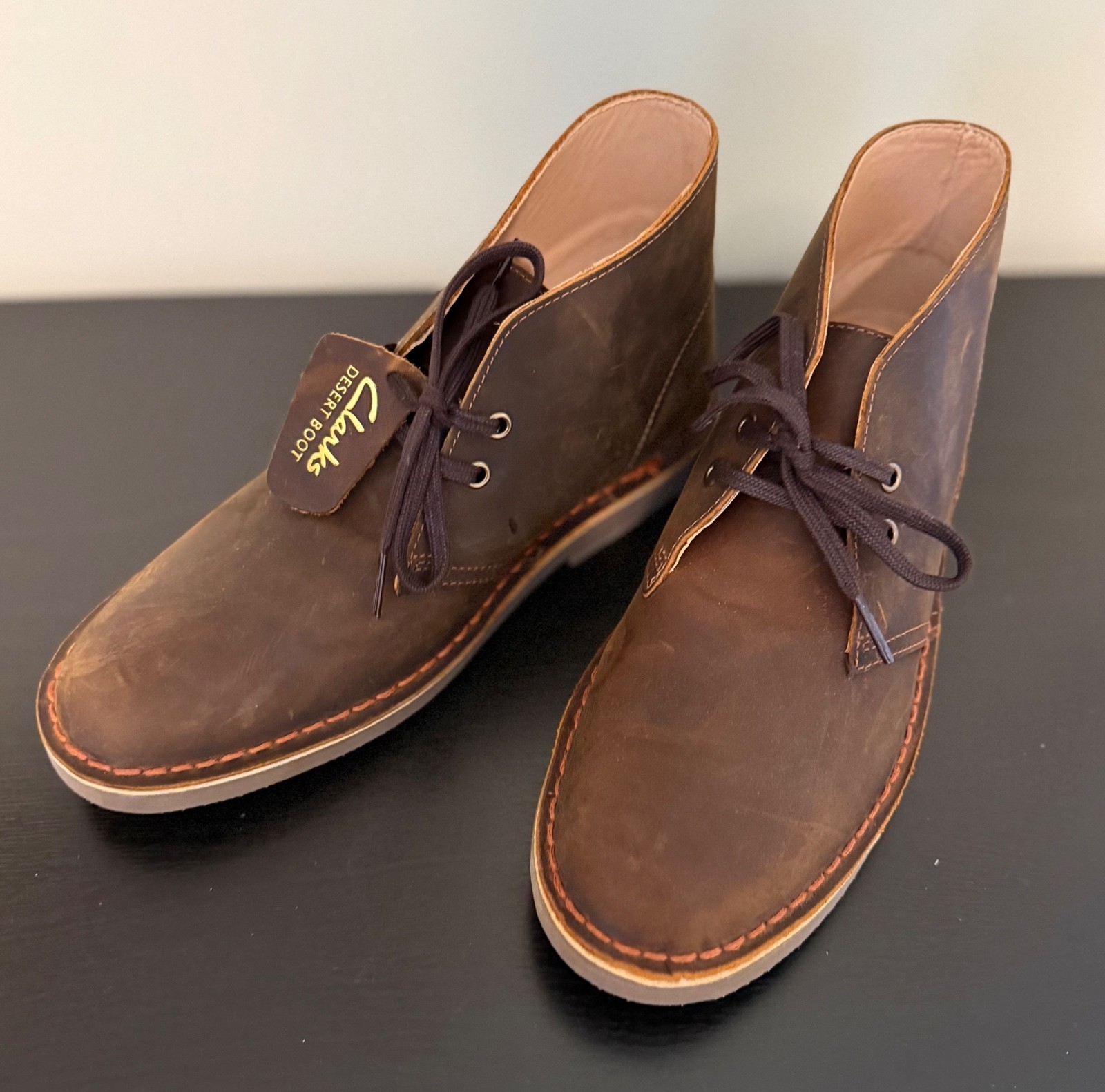 Clarks Originals Desert Womens Boots Size 8.5 Brown Beeswax Leather Chukka Shoes