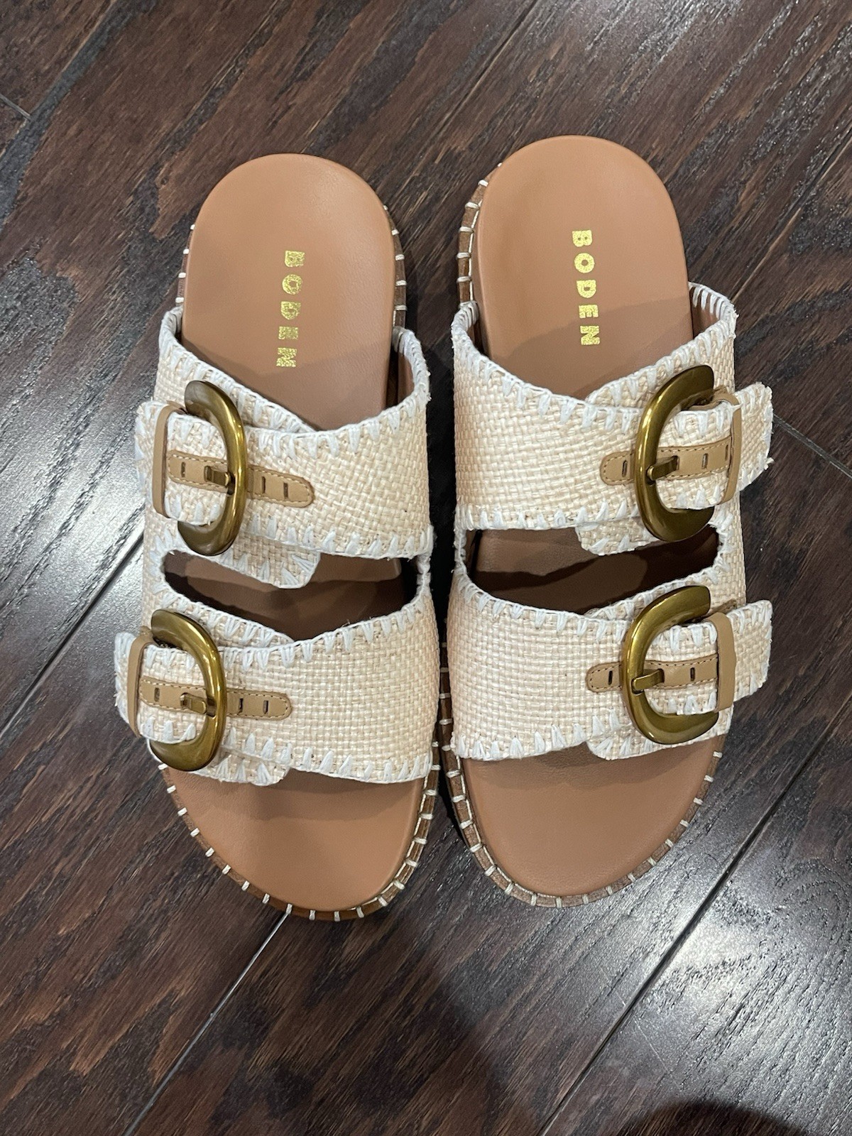 Boden Women Alberta Footbed Natural Sandal Size 40