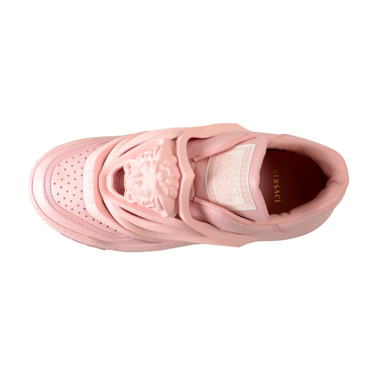 Versace Women’s «Odissea» Rose Pink 100% Leather Sneakers Shoes US 6 IT 36