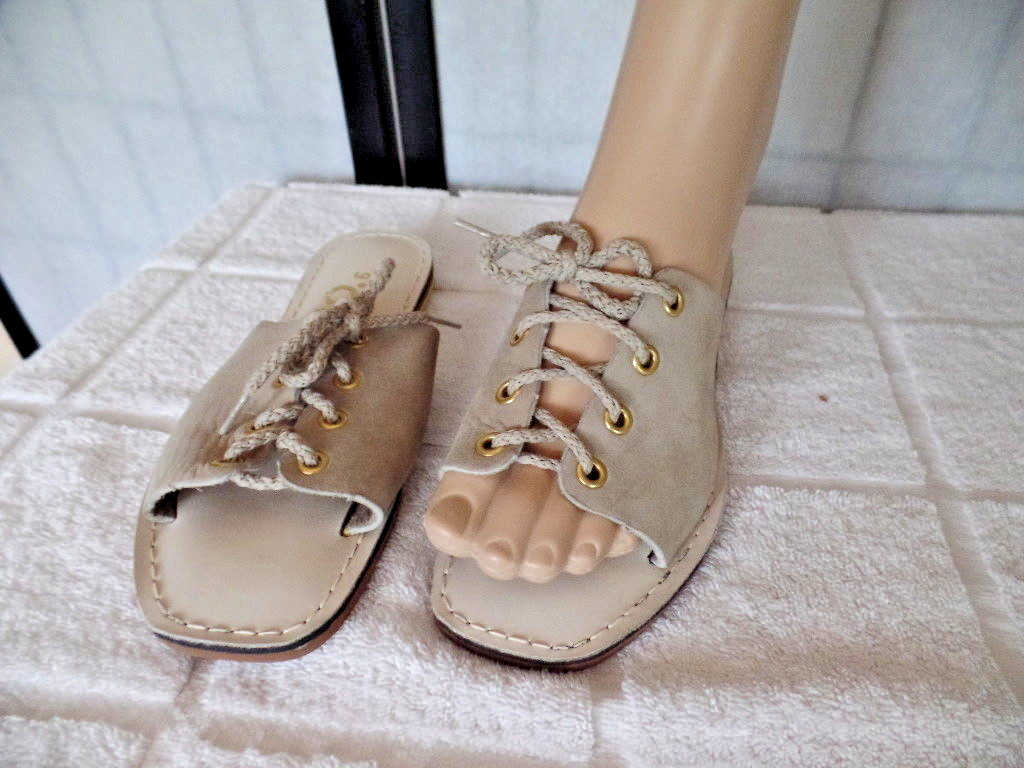 KINO RARE SUMMER SHOES/SANDALS LEATHER WITH LACES SZ 6 FROM KEY WEST FLORIDA