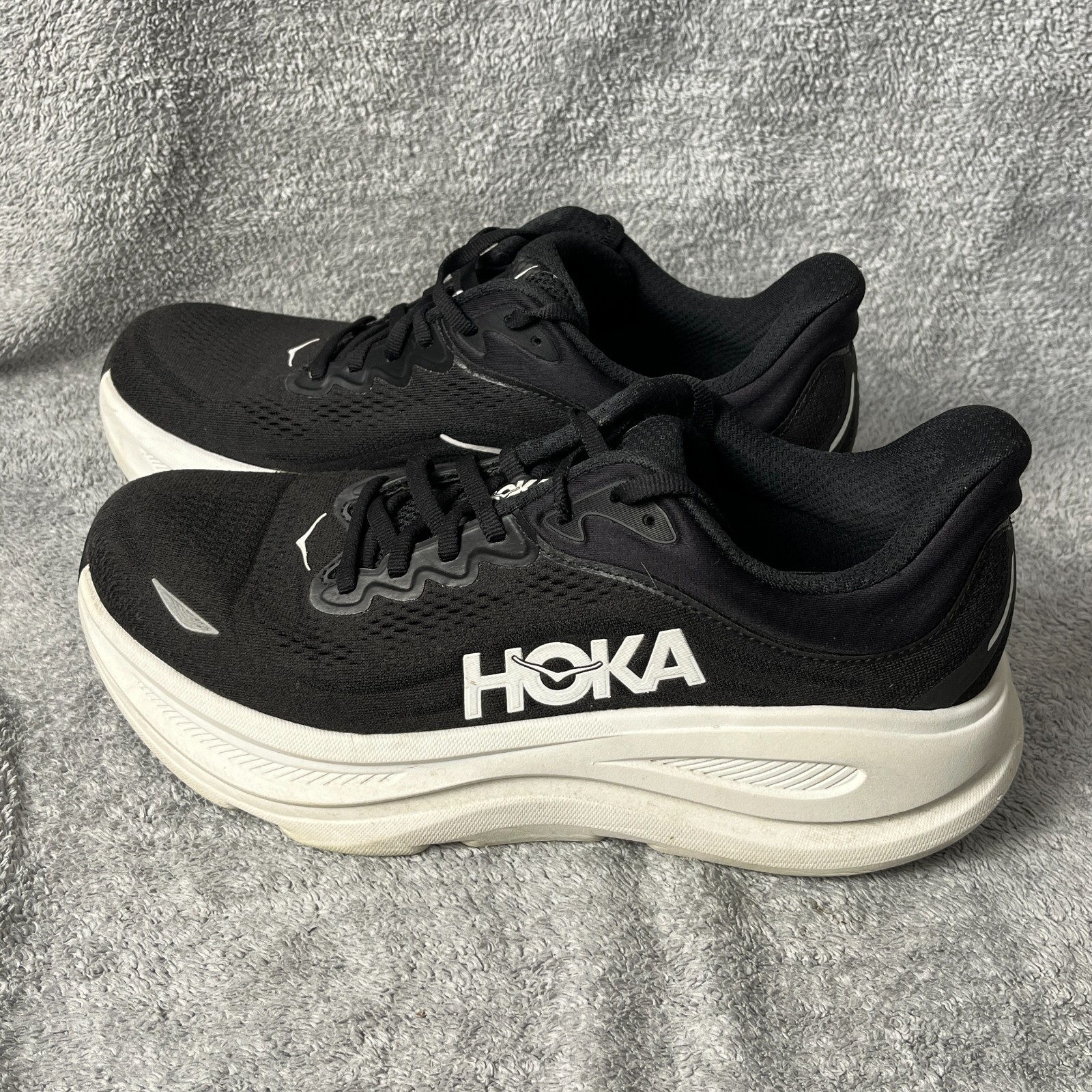 Hoka One One Bondi 9 Women’s Size 10 D Running Shoes Black Athletic Sneakers