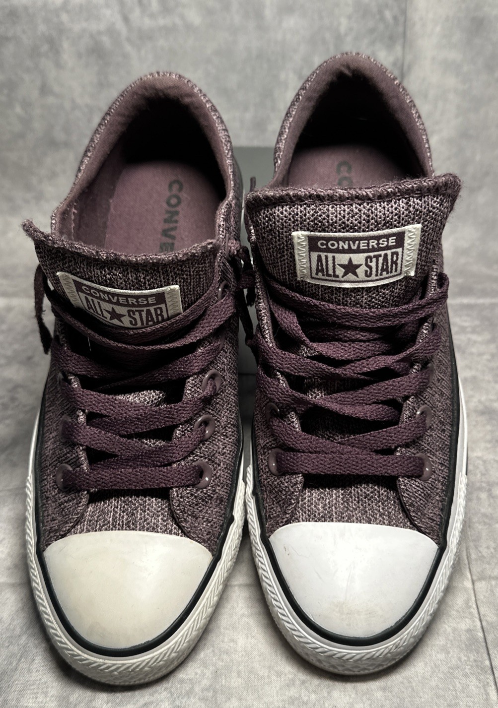 Converse Chuck Taylor Madison Purple Tweed Knit Plum Women’s 8 FREE SHIPPING