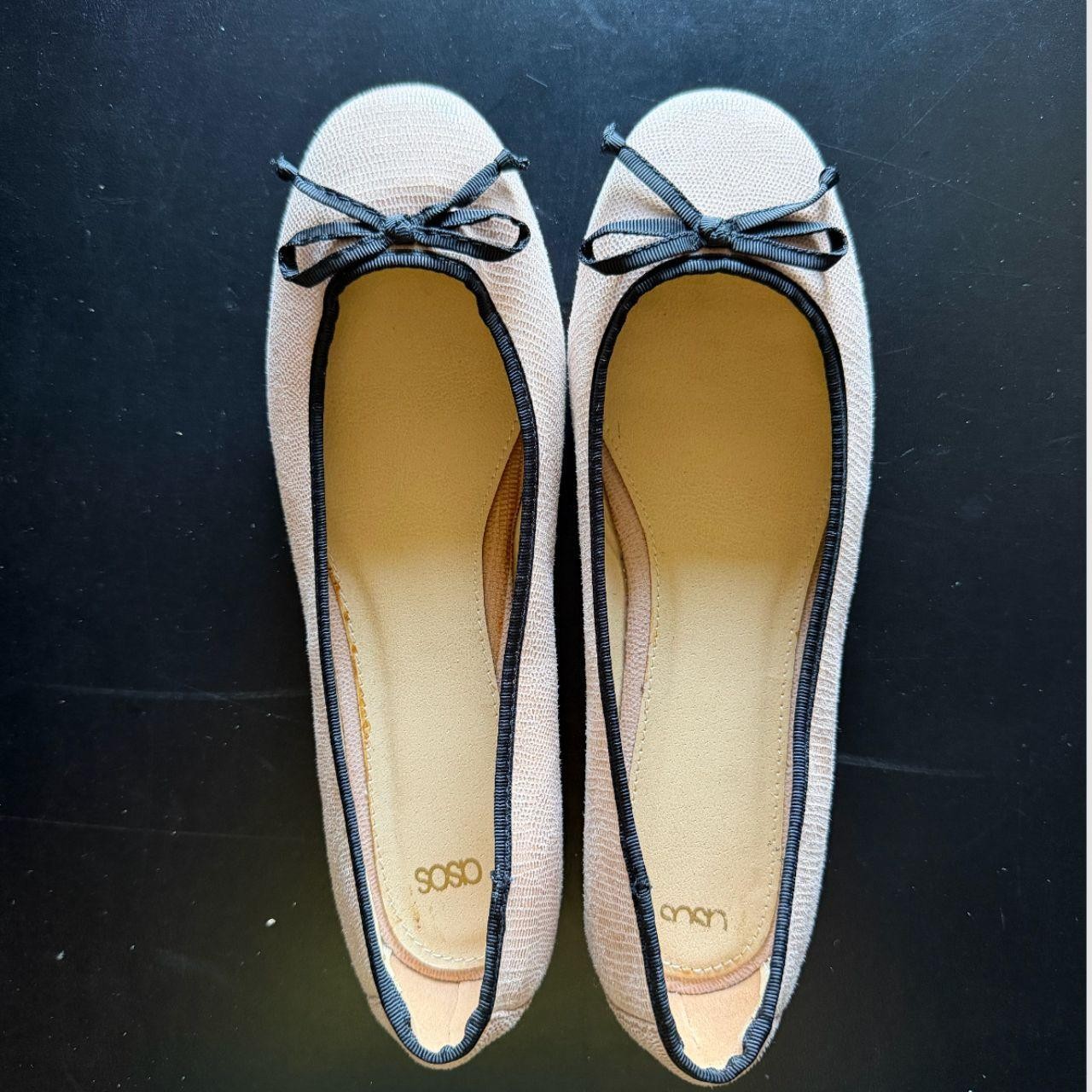 ASOS Pink Flats With Black Detail