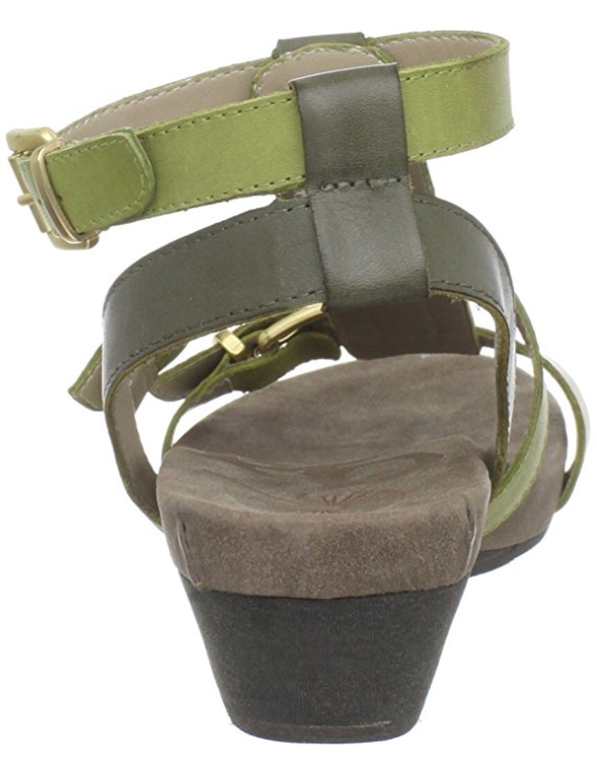OTBT Sparks Green Strappy Gladiator style Flat Comfort Wedge Sandal NIB 6