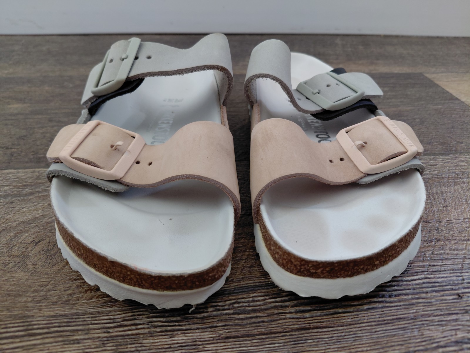 Birkenstock Women’s Arizona Split Hex peach/black Slide Size 38 / 7