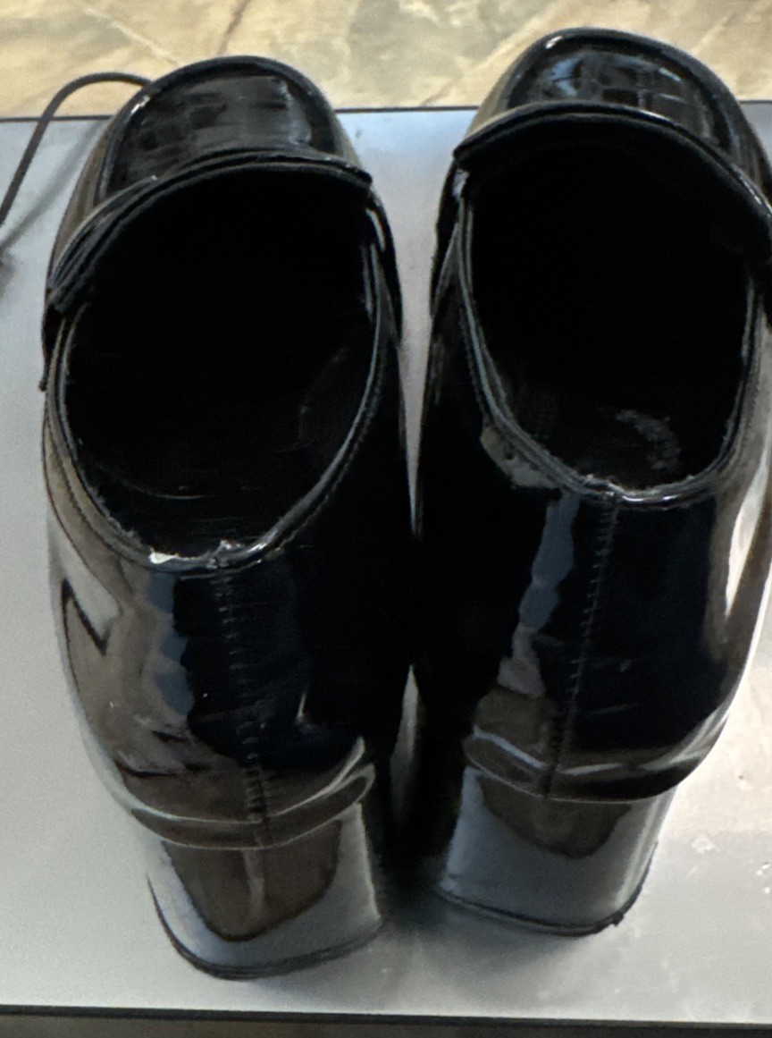 WOMENS LOAFERS BLACK Synthetic LEATHER STYLE European Size 39 (US Size 8.5)