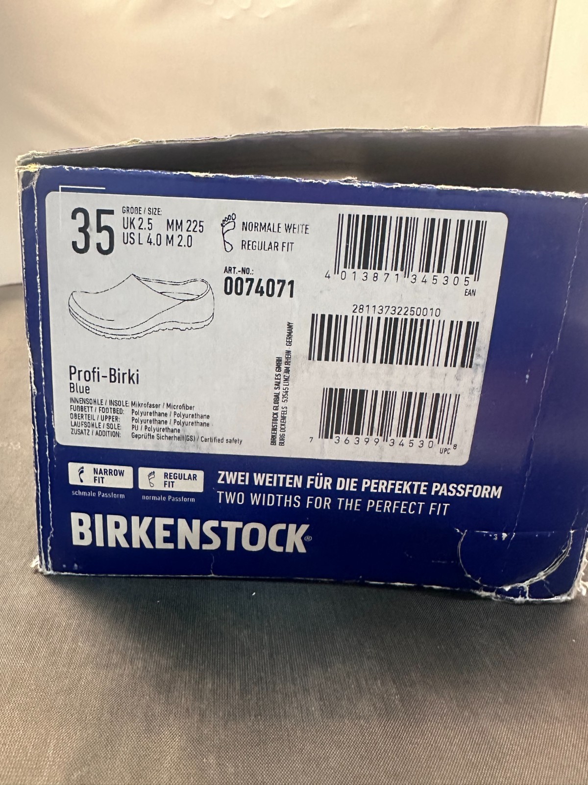 Birkenstock Profi-Birki blue clogs size 4 us slip resistant professional work