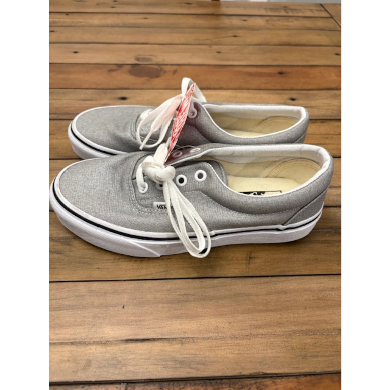 Vans UA Era Sneakers in Silver Canvas True White Men 5 Women 6.5 Unisex NWT