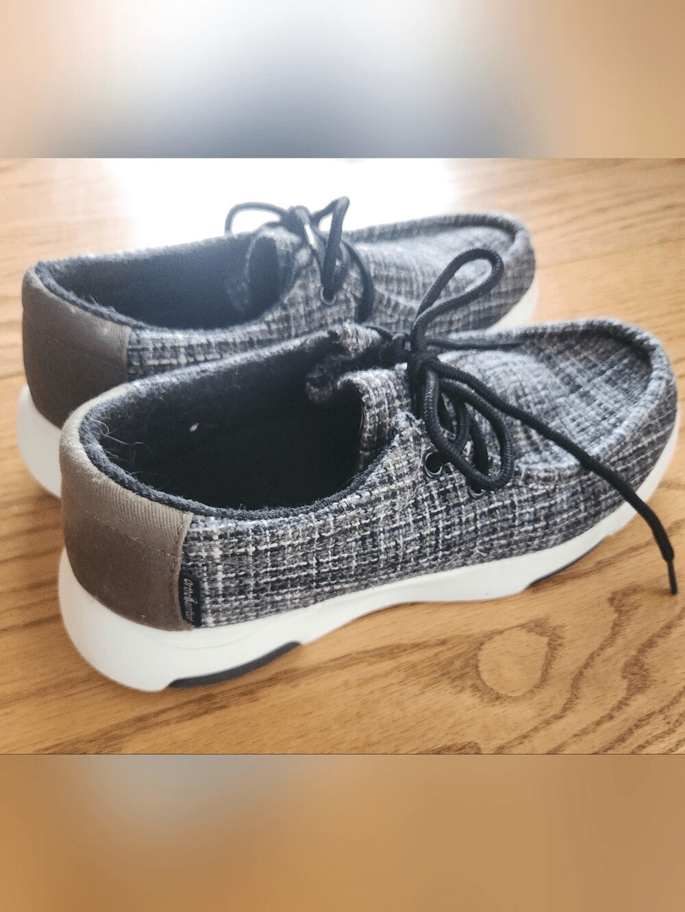 Ortho Comfoot Casual Tweed Lace-Up loafers in Black and White