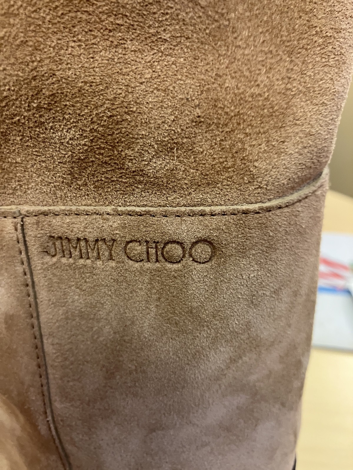 Jimmy Choo Boots Natural Suede
