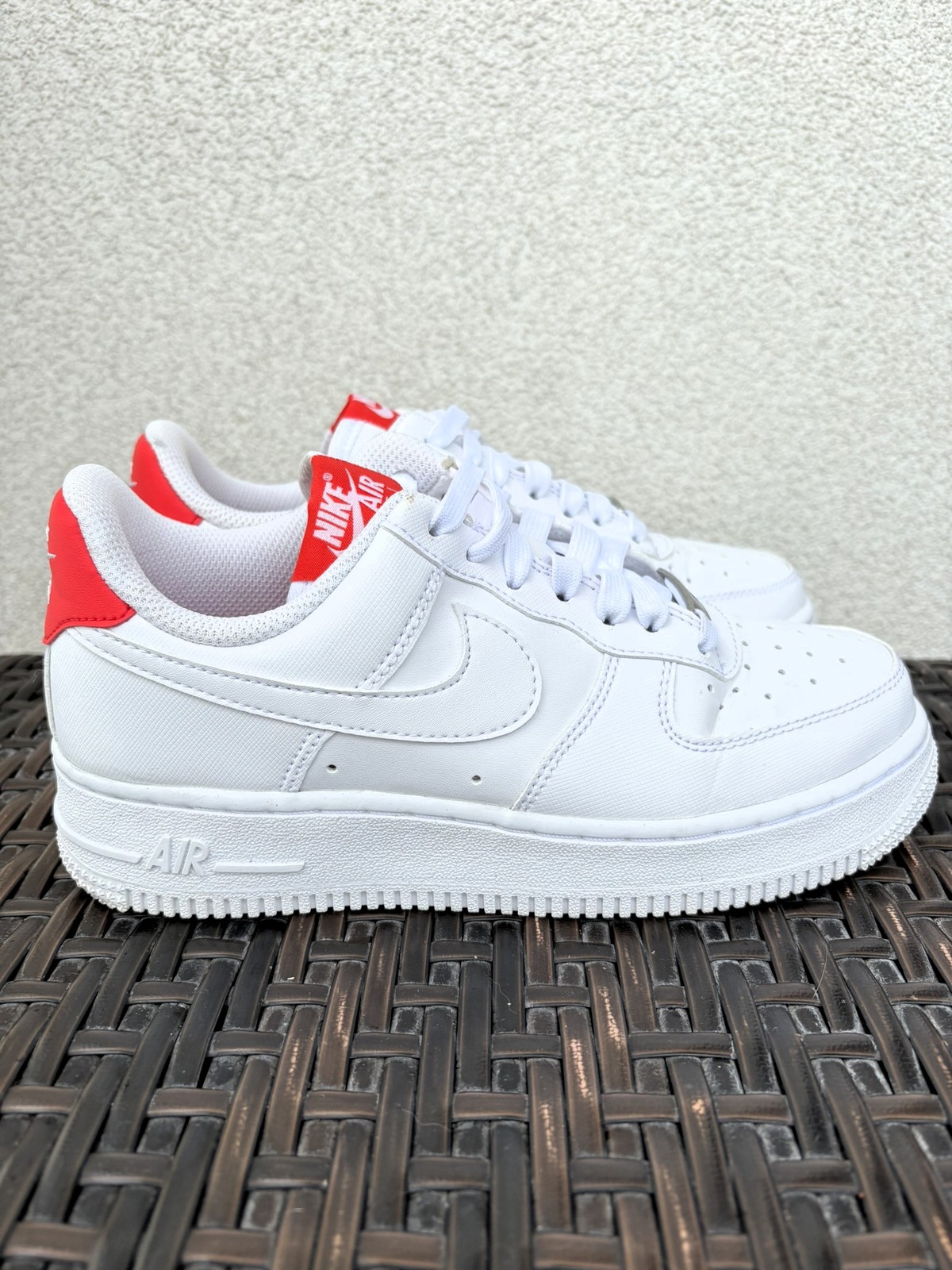 Nike Air Force 1 Low White and Red Women’s Trainers Size 36