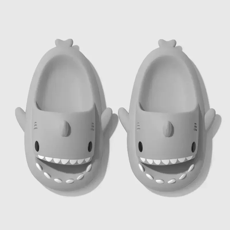 4cm Thick Sole Man Women Shark Slippers 2025 Summer Anti-skid Couple Indoor