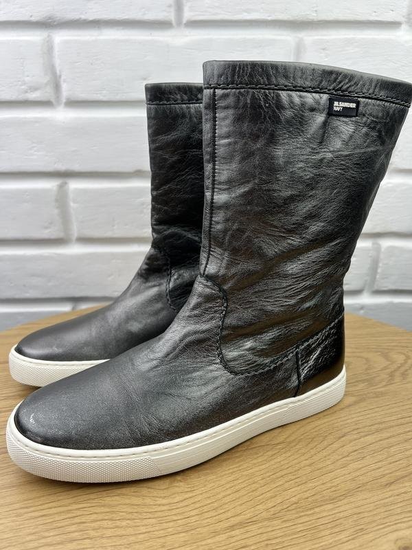 women jil sander boots grey leather 37