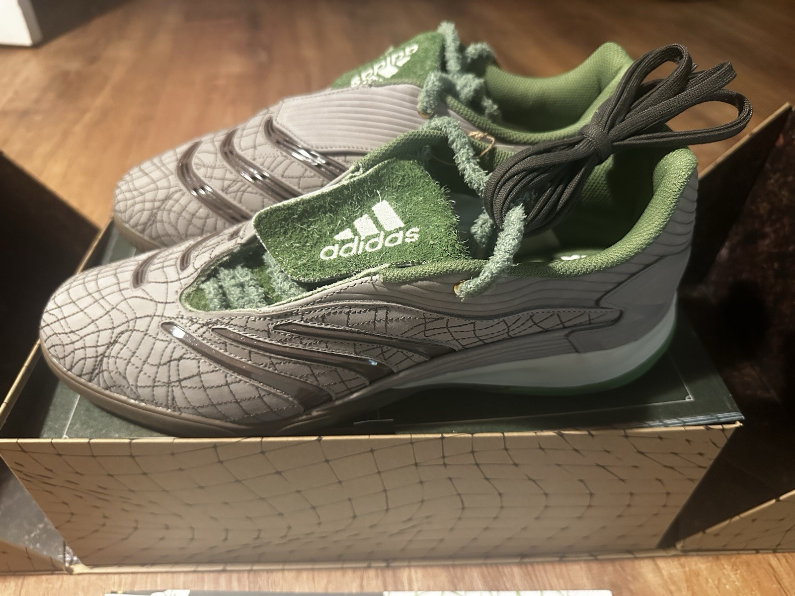 adidas Predator Sala x better+ x Andu.C Men’s Gray Green Lace-Up Low Top