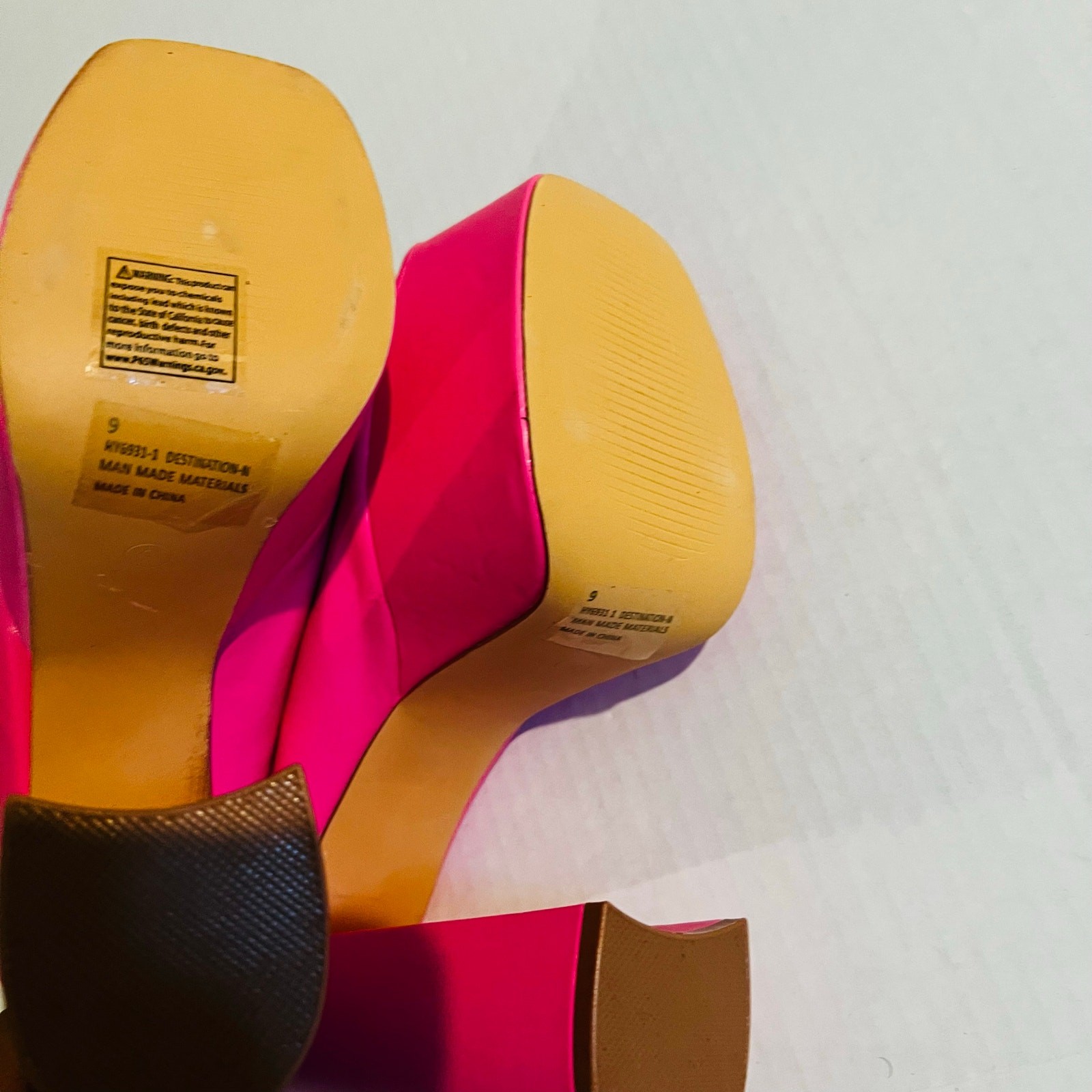 Fashion Nova Open Toe Platform High Heel Shoe Size 9 NEW Pink
