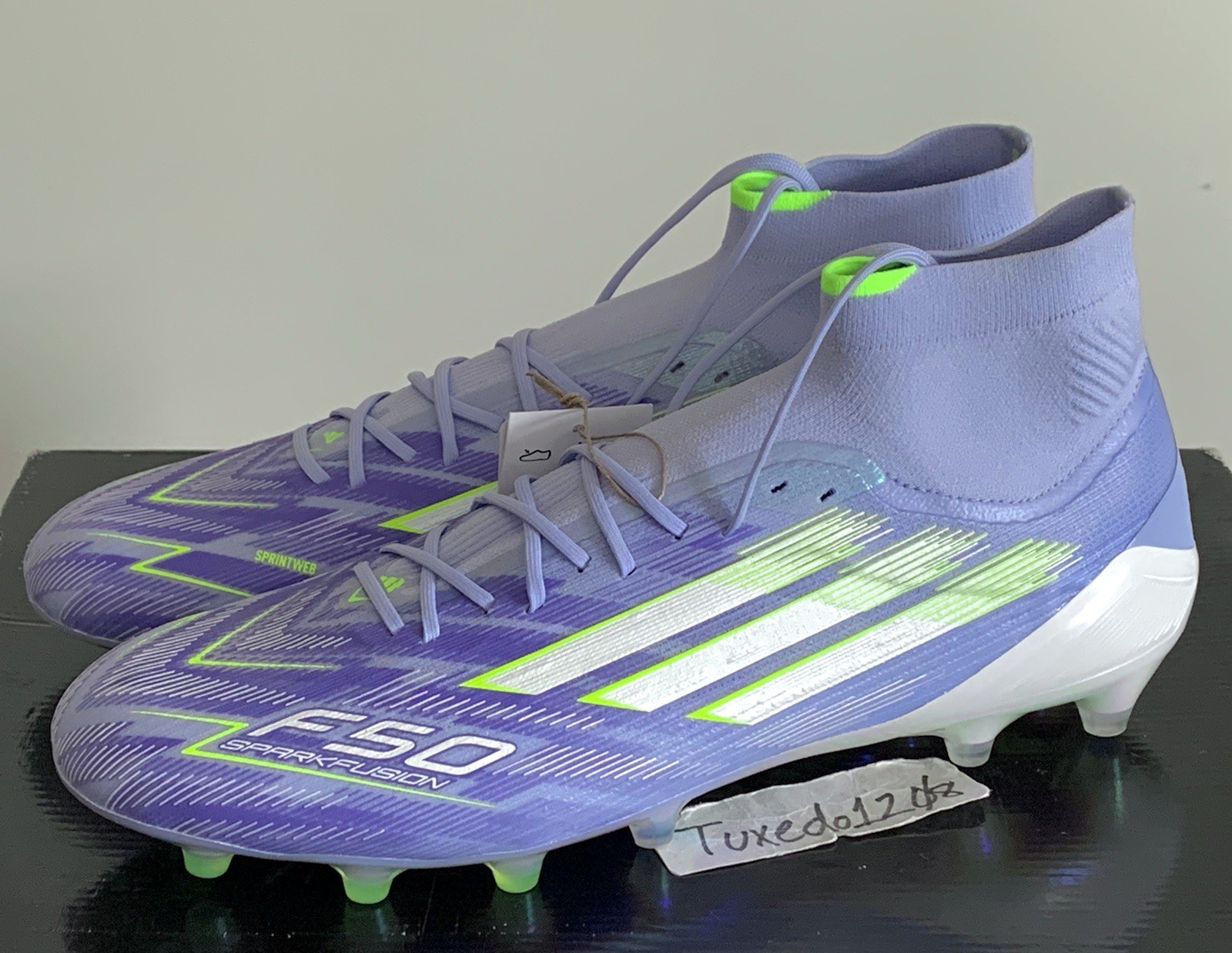 New! WOMEN’s Adidas F50 Sparkfusion Elite sz11.5 Purple Soccer Cleats JH7648