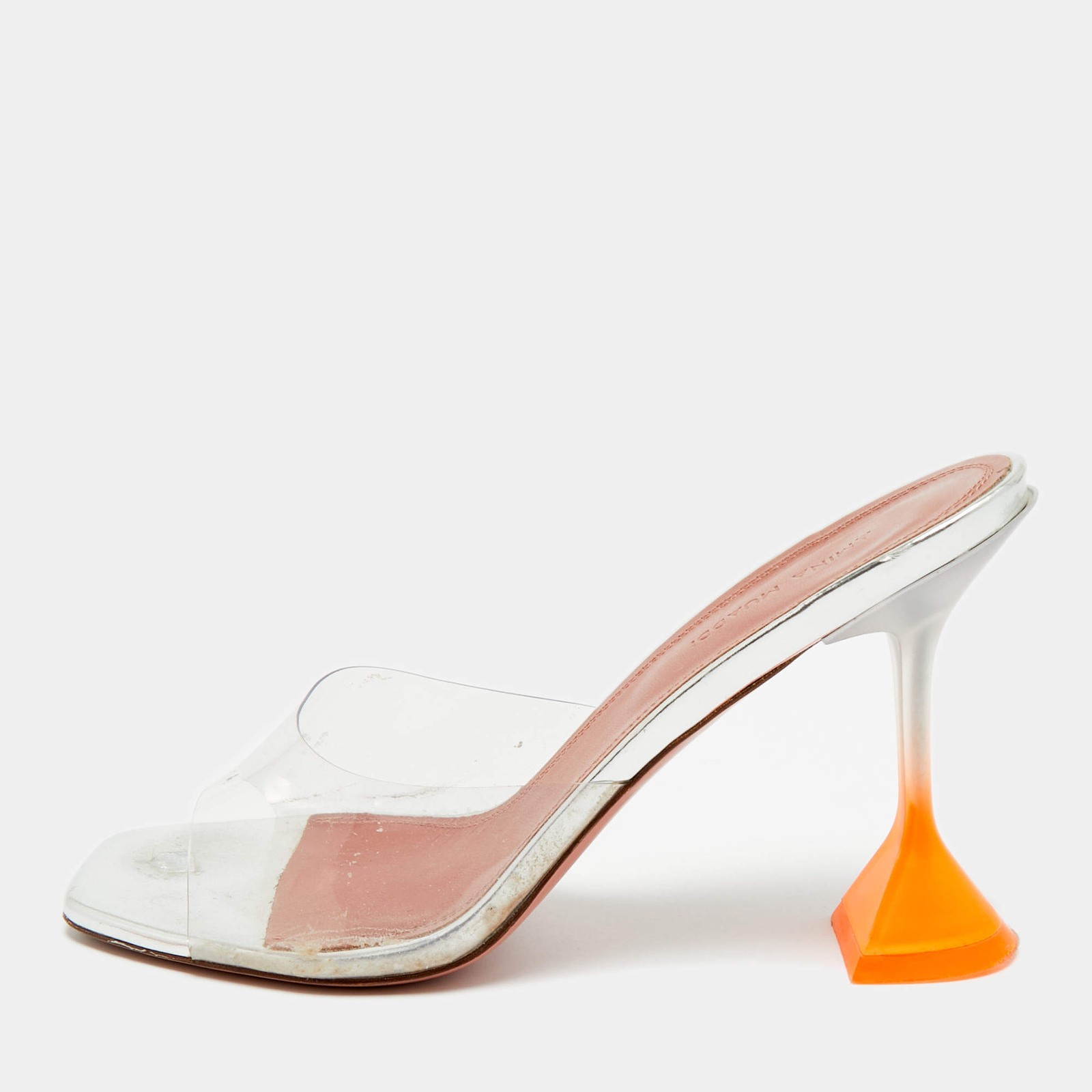 Amina Muaddi lupita Size 39 Transparent PVC Slide Sandals