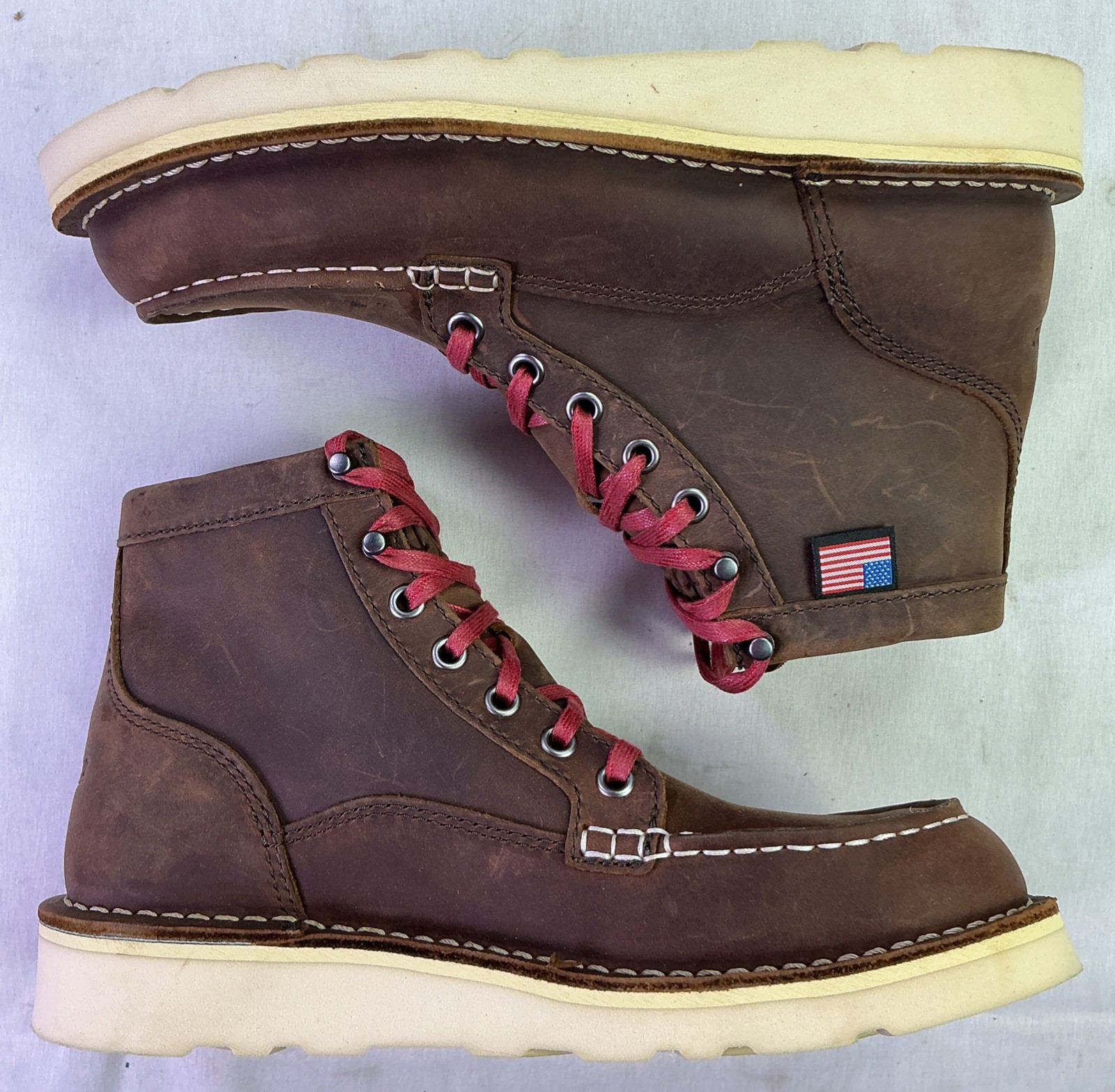 Danner Women’s 6″ Bull Run Soft Toe Leather Work Boots-Brown-Size: 6.5