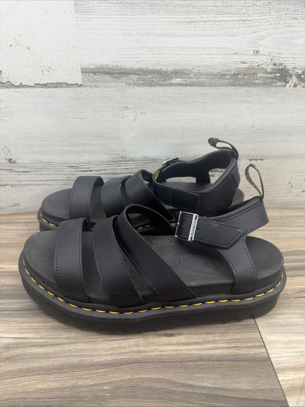 Dr. Martens Doc Martens Women’s Size 10 Blaire Black Leather Platform Sandals