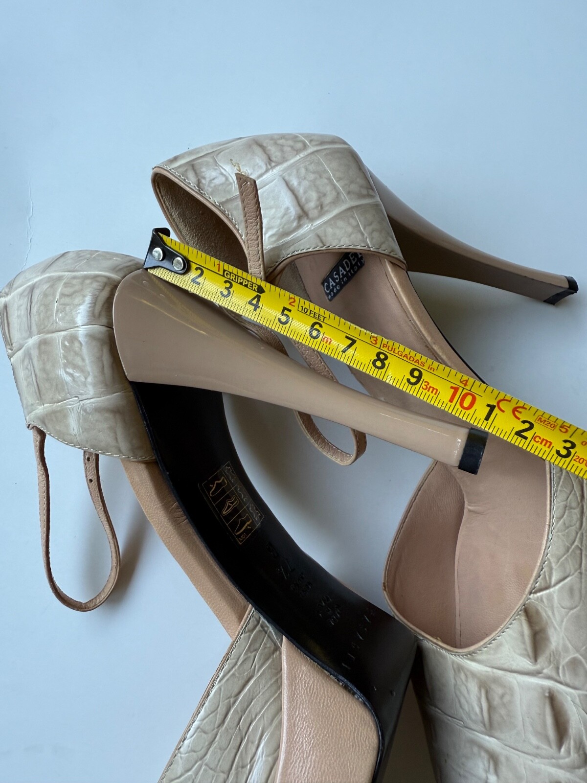 CASADEI Platform Ankle Strap High Heels Sz 7.5