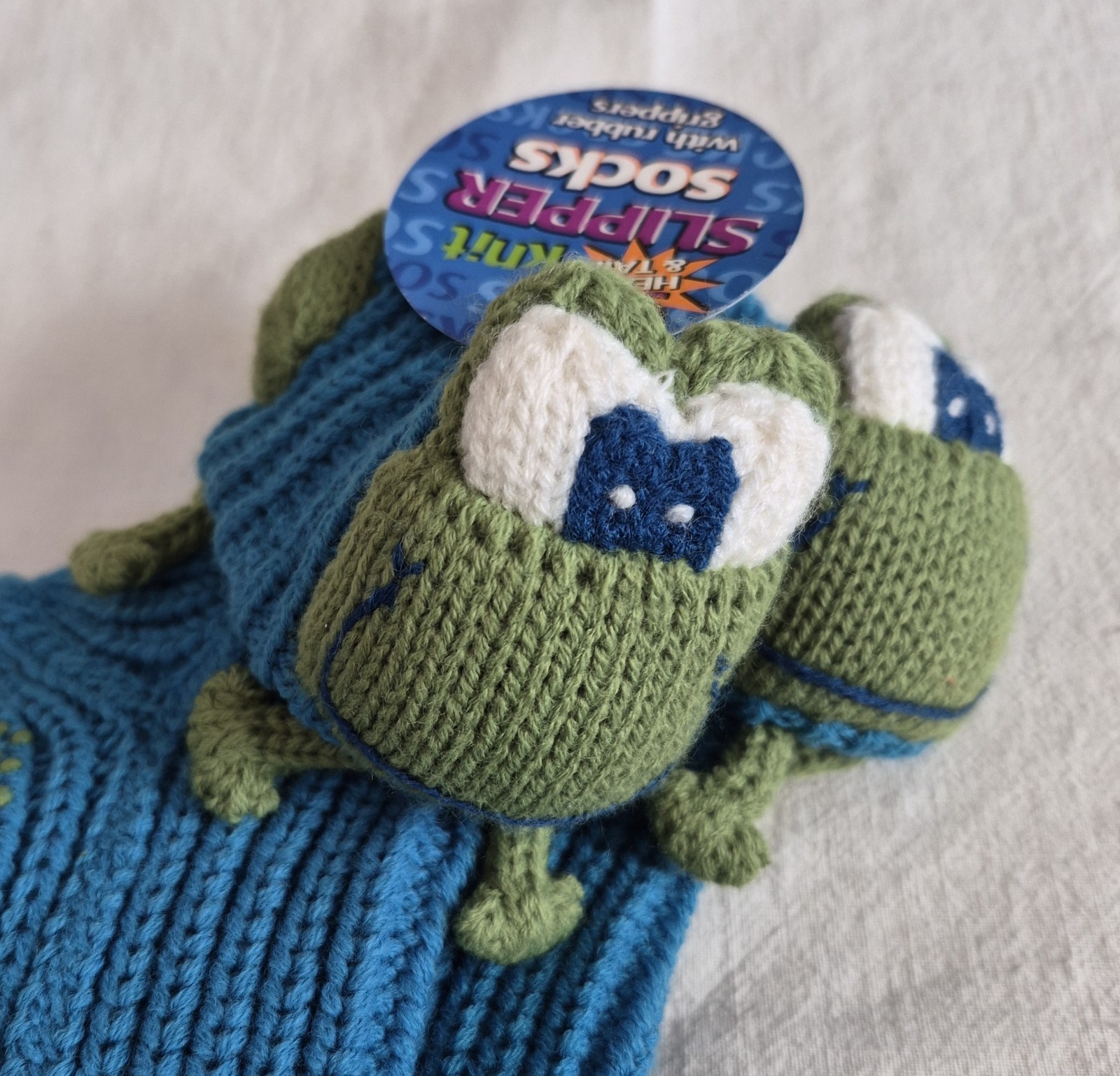 Frog 3D Slipper Socks With Rubber Grippers Women’s Size 9 – 11 Unused With Tag