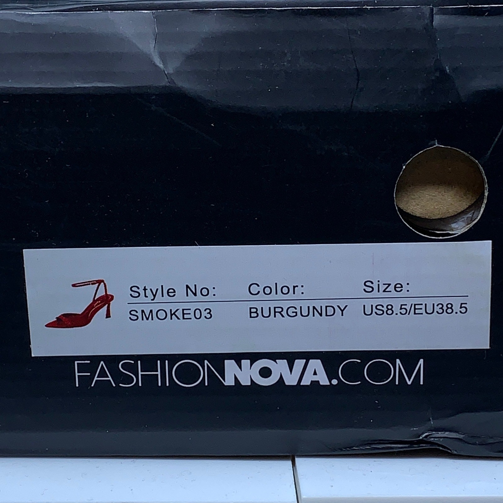 Fashion Nova Womens 8.5 Burgundy Croc Embossed Smoke03 Pointed Toe Stiletto Heel