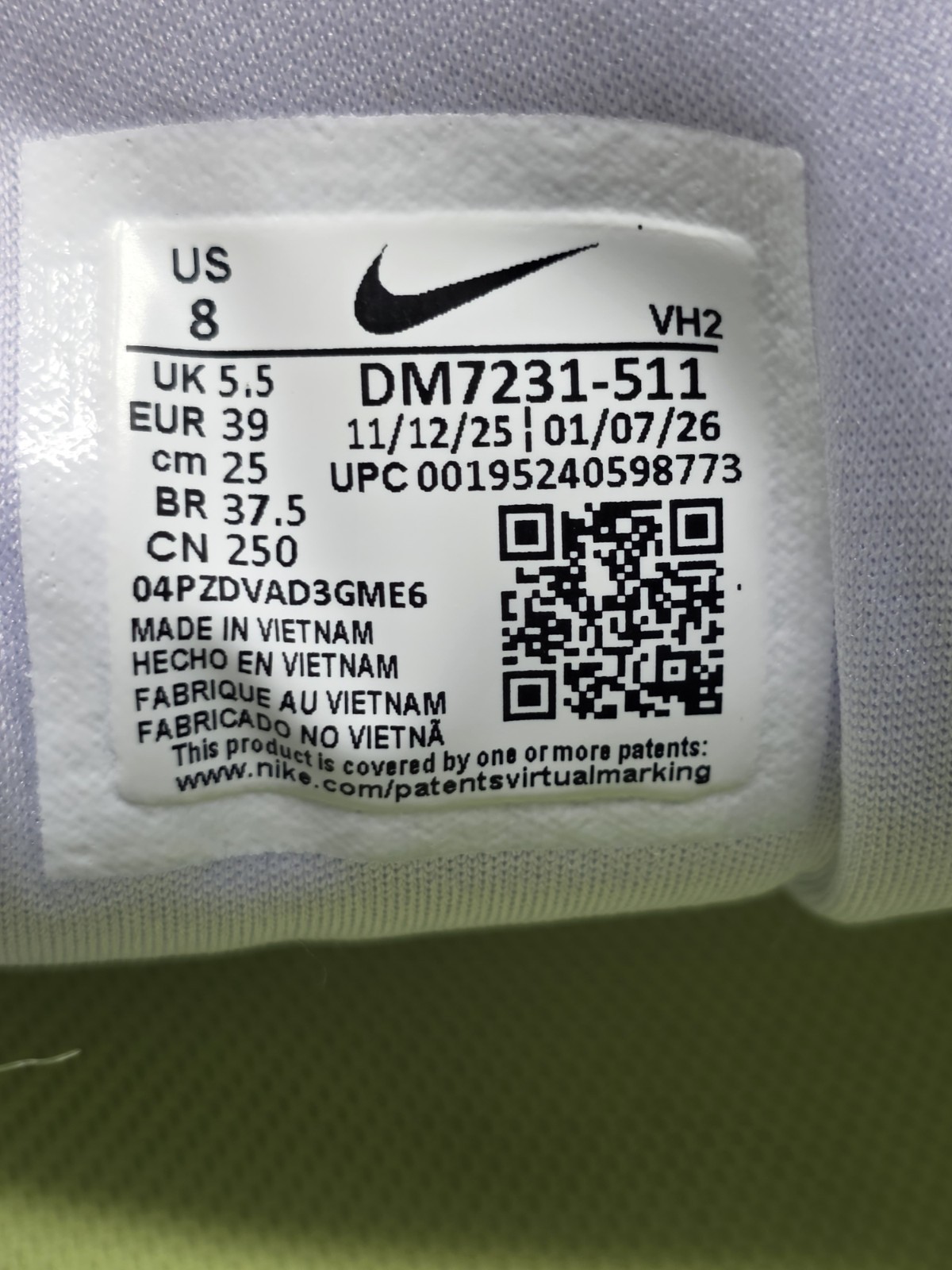 Nike Zoom Span 3 Running Womens Size 8 Iris Whisper Violet White DM7231-511 New