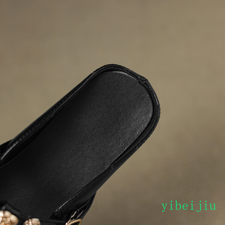 Women’s Square Toe Slippers Mules Slides Sandals Flower Shoes Comfort Flat Lady