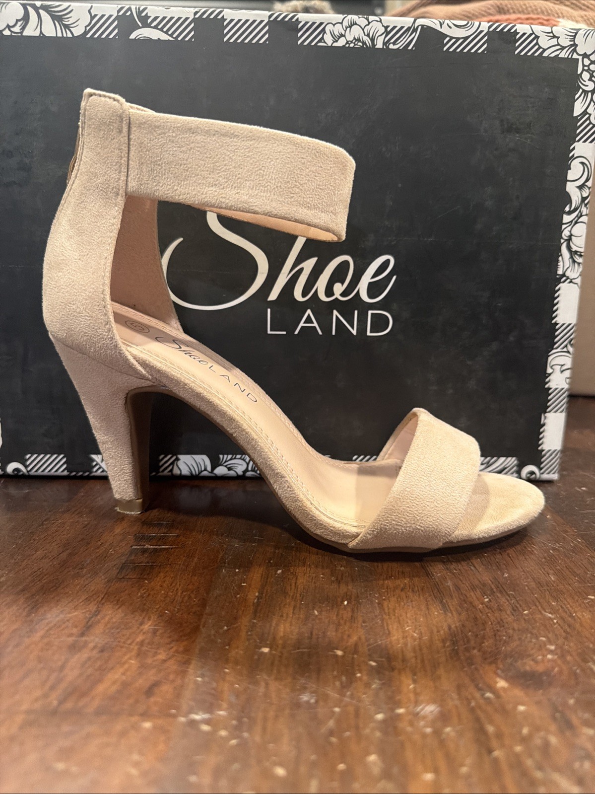 Shoe Land Squad Women’s Rose Heeled Strappy Sandals Nude Size 5 M