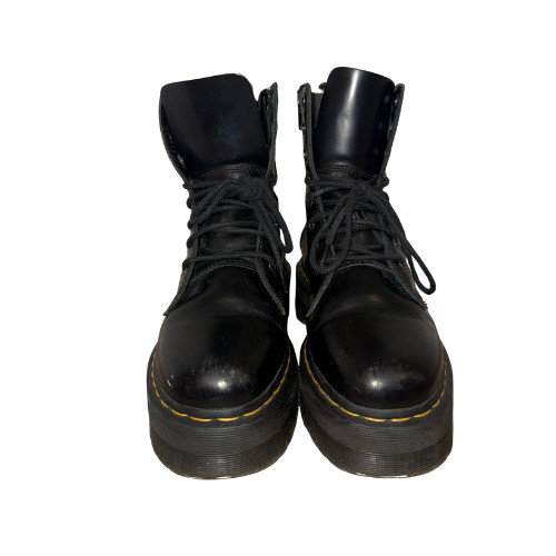Dr. Martens Jadon Platform Leather Women’s Boot – Black Polished Smooth
