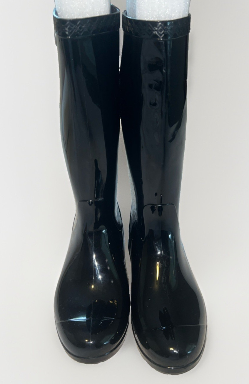 UGG SHAYE BLACK TALL RAIN BOOTS RUBBER WOMEN’S BOOTS SIZE US 7/UK 5/EU 38