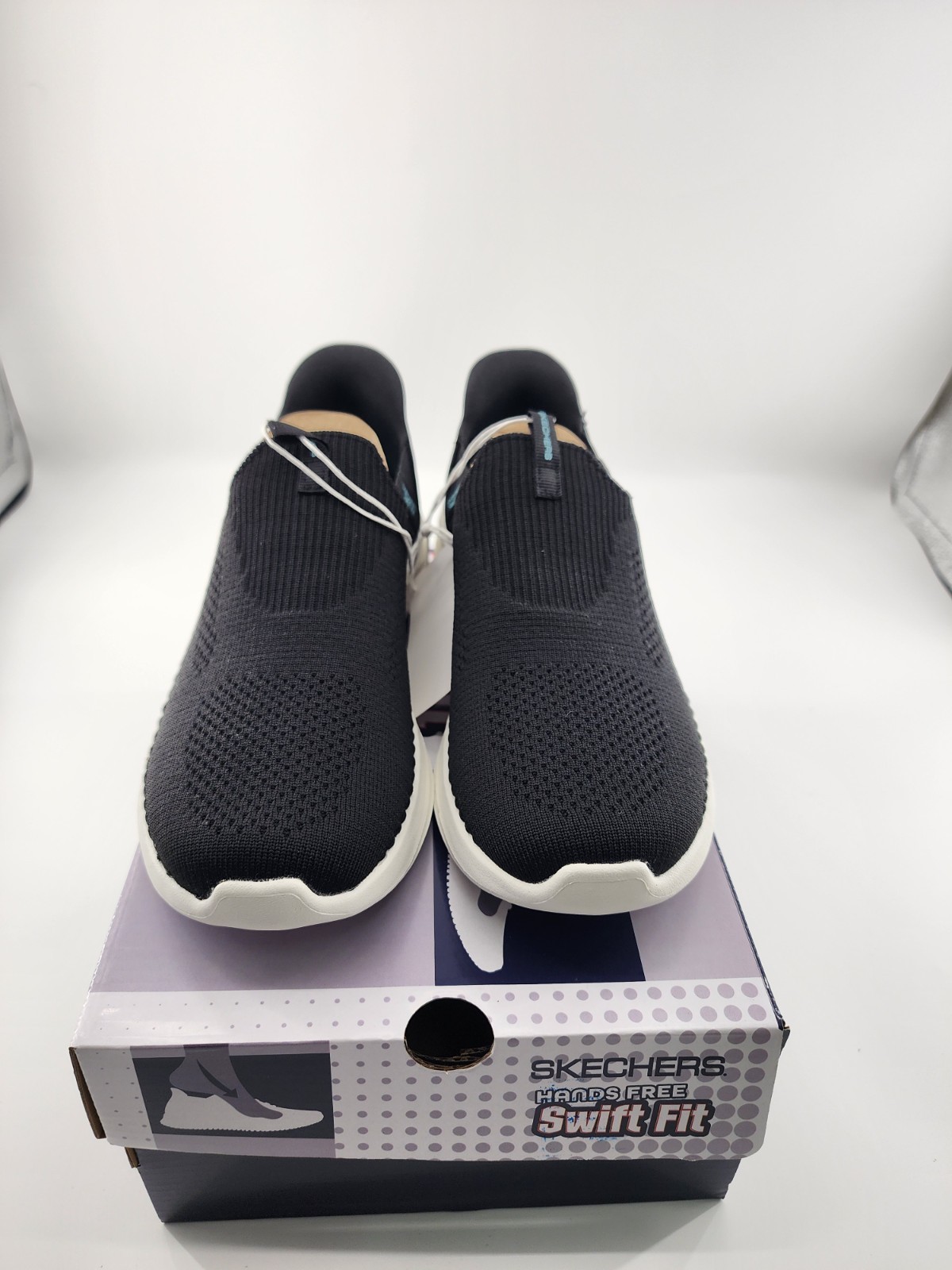 Skechers Hands Free Swift Fit Women’s Black Slip On Shoes 177121 New