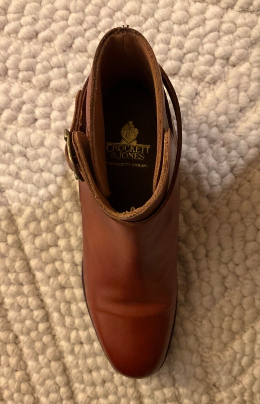 CROCKETT & JONES HOLLY CHESTNUT BROWN JODHPUR ANKLE BOOTS SIZE UK 6.5