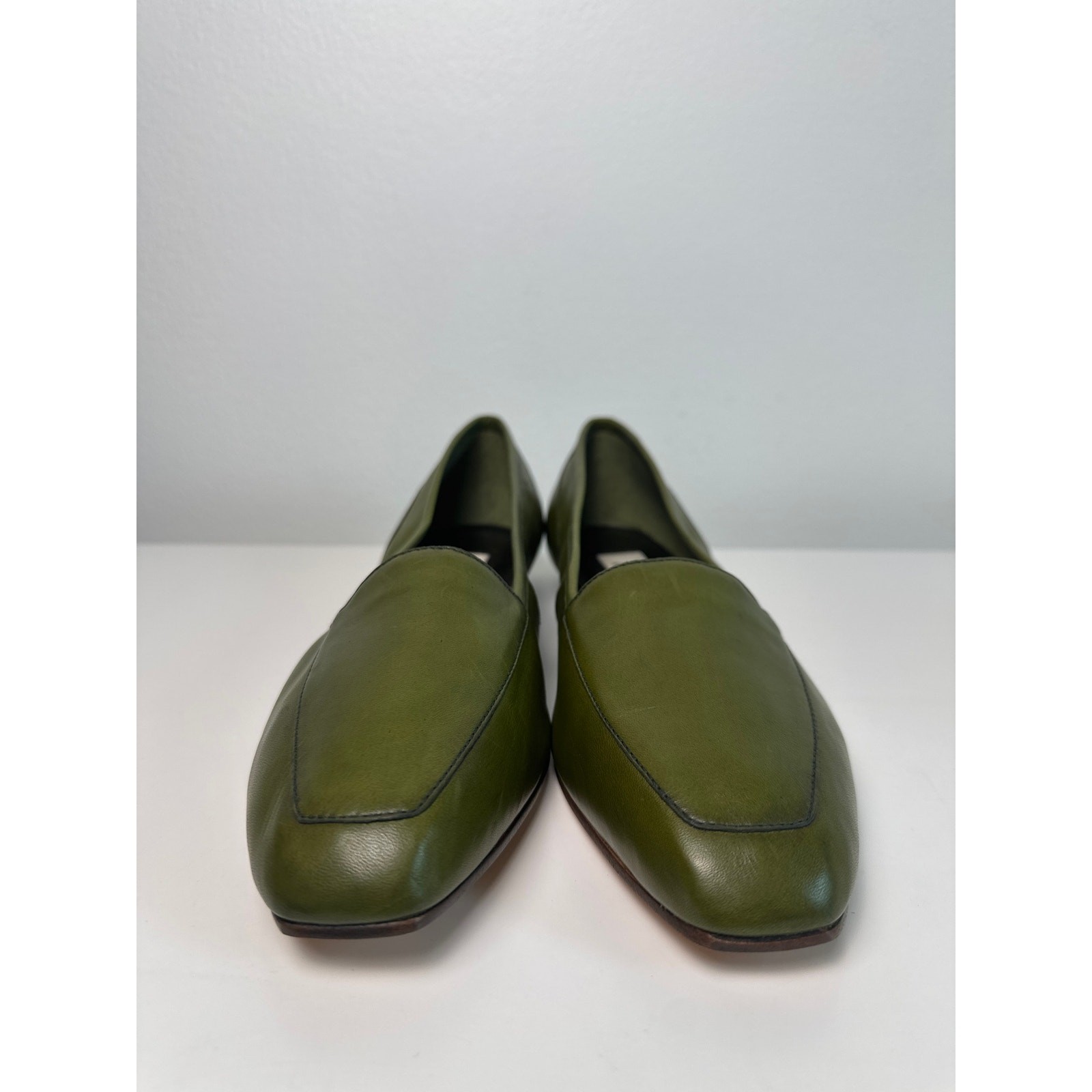 NIB Vtg Enzo Angiolini Liberty Olive Leather Loafers | Made in Brazil | Sz 11 M