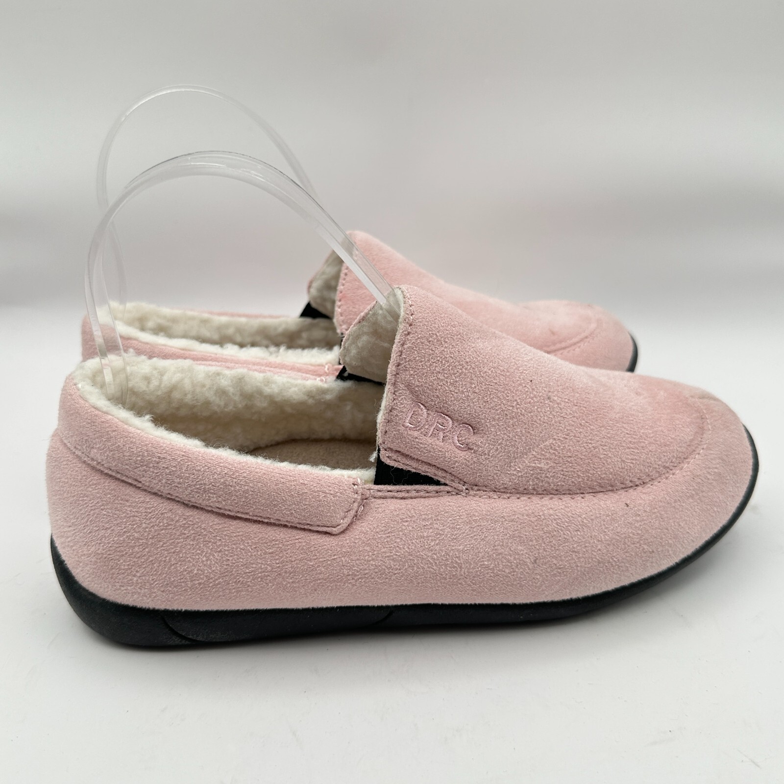 Dr. Comfort Cuddle Slipper Womens Size 6 Pink Fleece Lined Cozy Slip On Winter