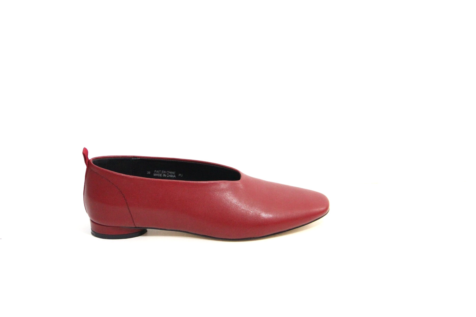 Matt & Nat Dre Vegan Flat 8 Women Faux Leather red Shoes Modern Style minimalist