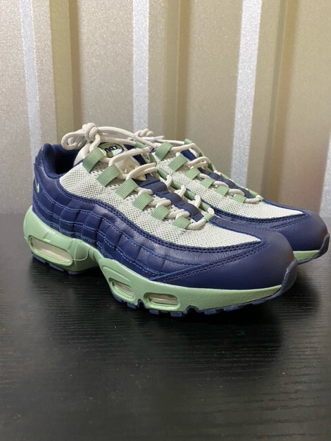 Women’s Nike By You ID NBY Air Max 95 White Blue Mint Green sz 8 Retro Running