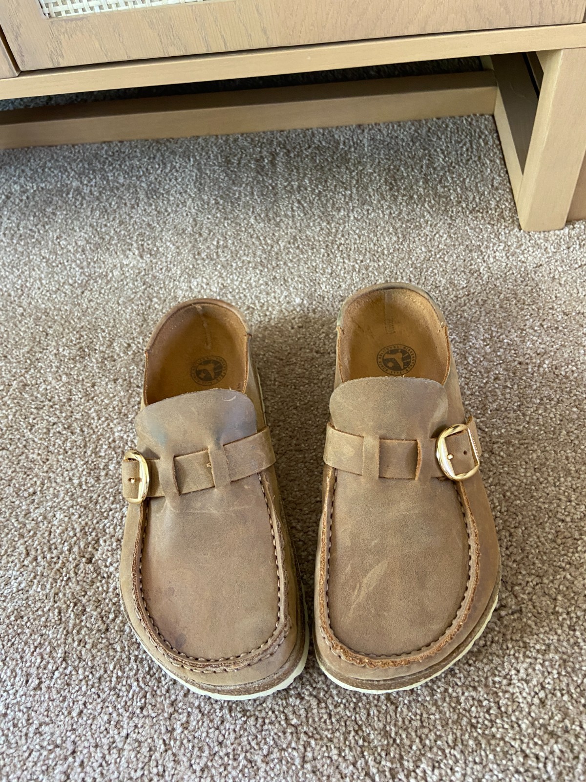 Birkenstock Buckley BROWN Leather Clogs Size EU 37 Women’s 6