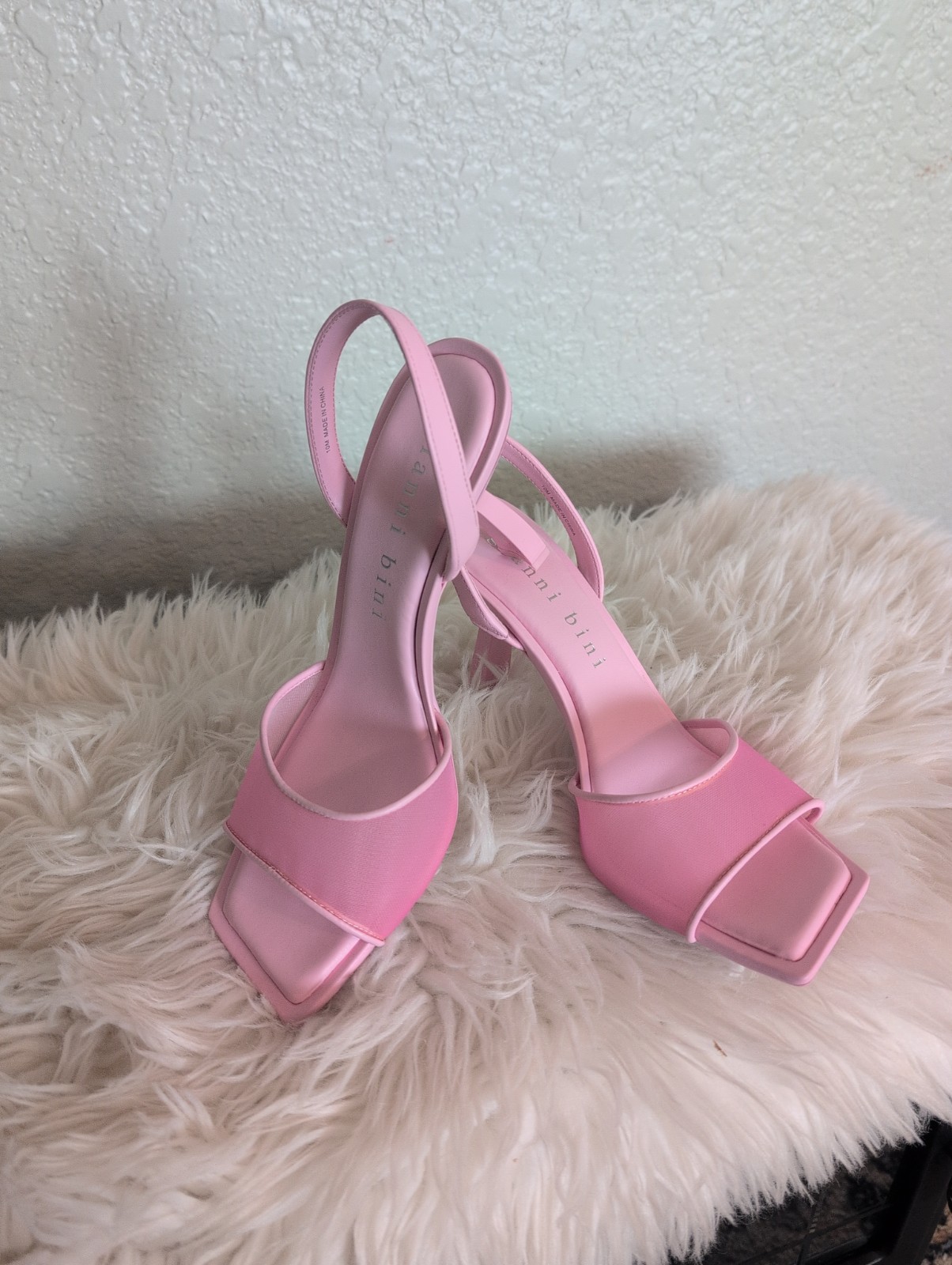 Gianni Bini Soft Pink Slingback Block Heels Size 10