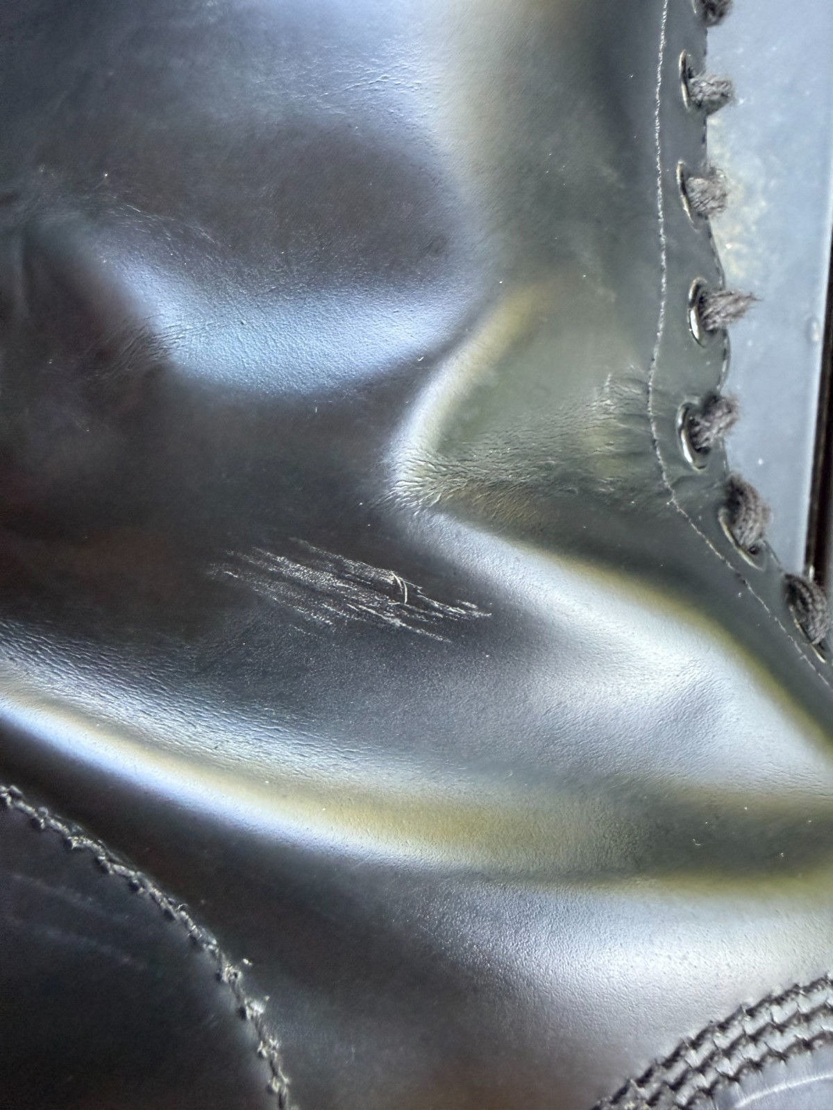 Vintage Dr. Martens 20-Hole Lace up Boots Made In England Grunge Goth US 8 W/7M