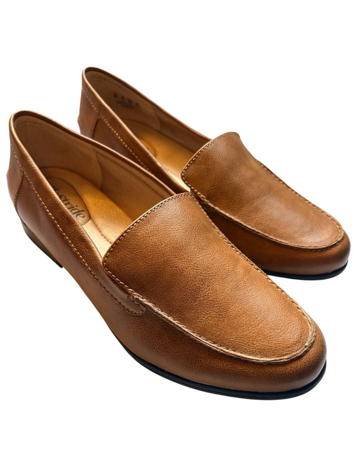 LifeStride Margot Loafers Women’s 8W Wide Tan Burnish Comfort Shoes Box