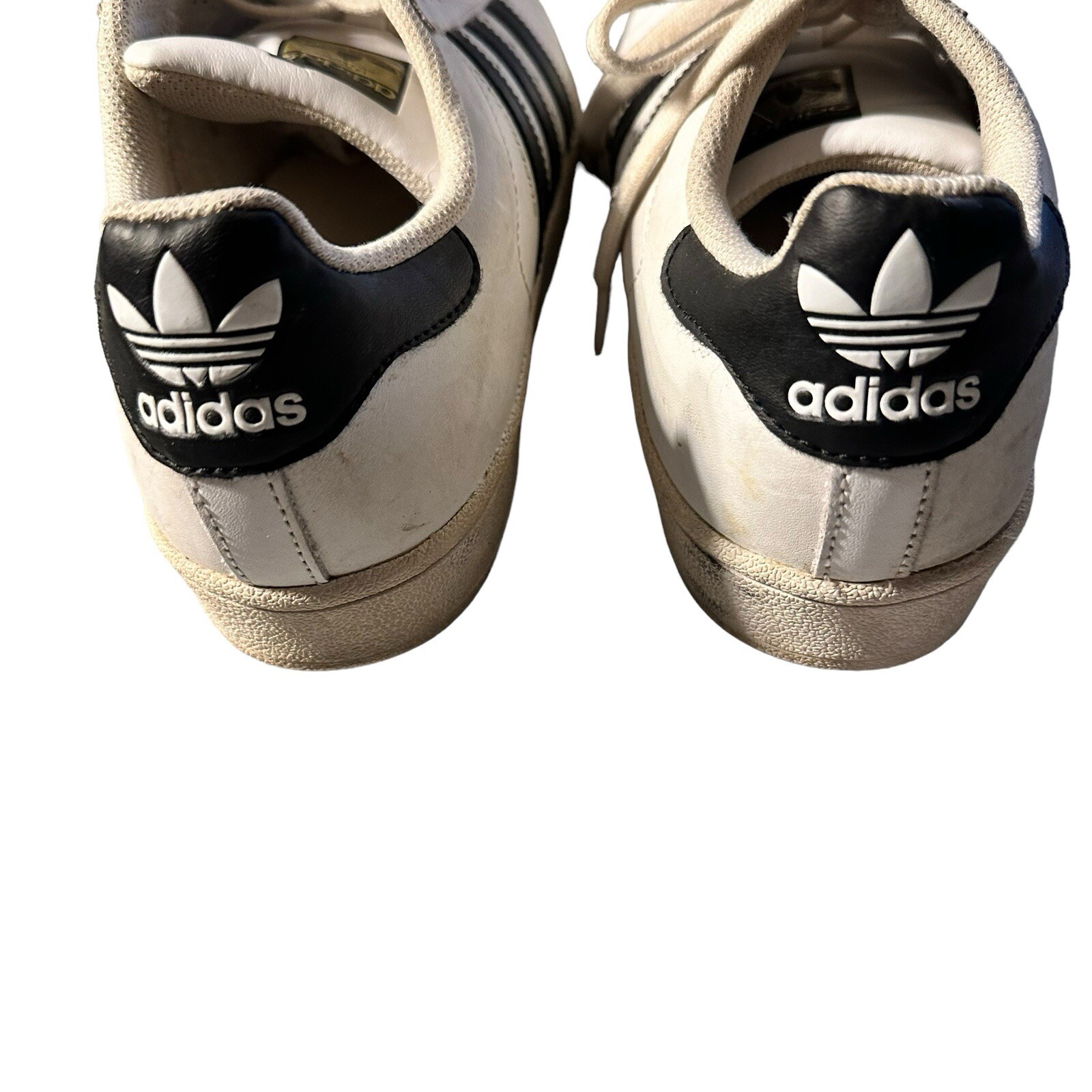 Adidas Athletic Sneakers Ultra Boost Gold Superstars 8.5 US White Black Low Top