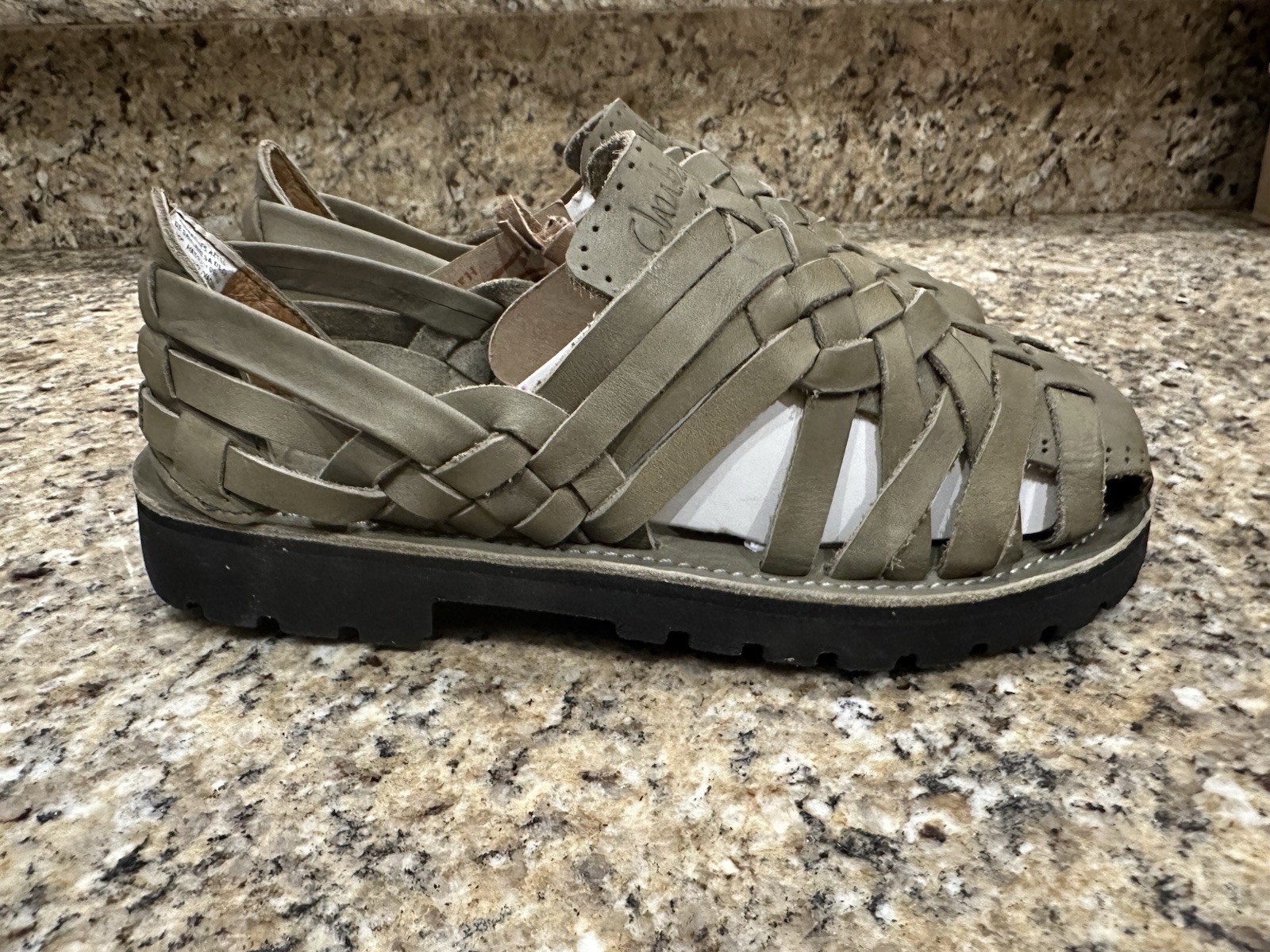 CHUBASCO Mexico Olive Green Sandals Shoes Woven Mens 6 Womens 8 NEW