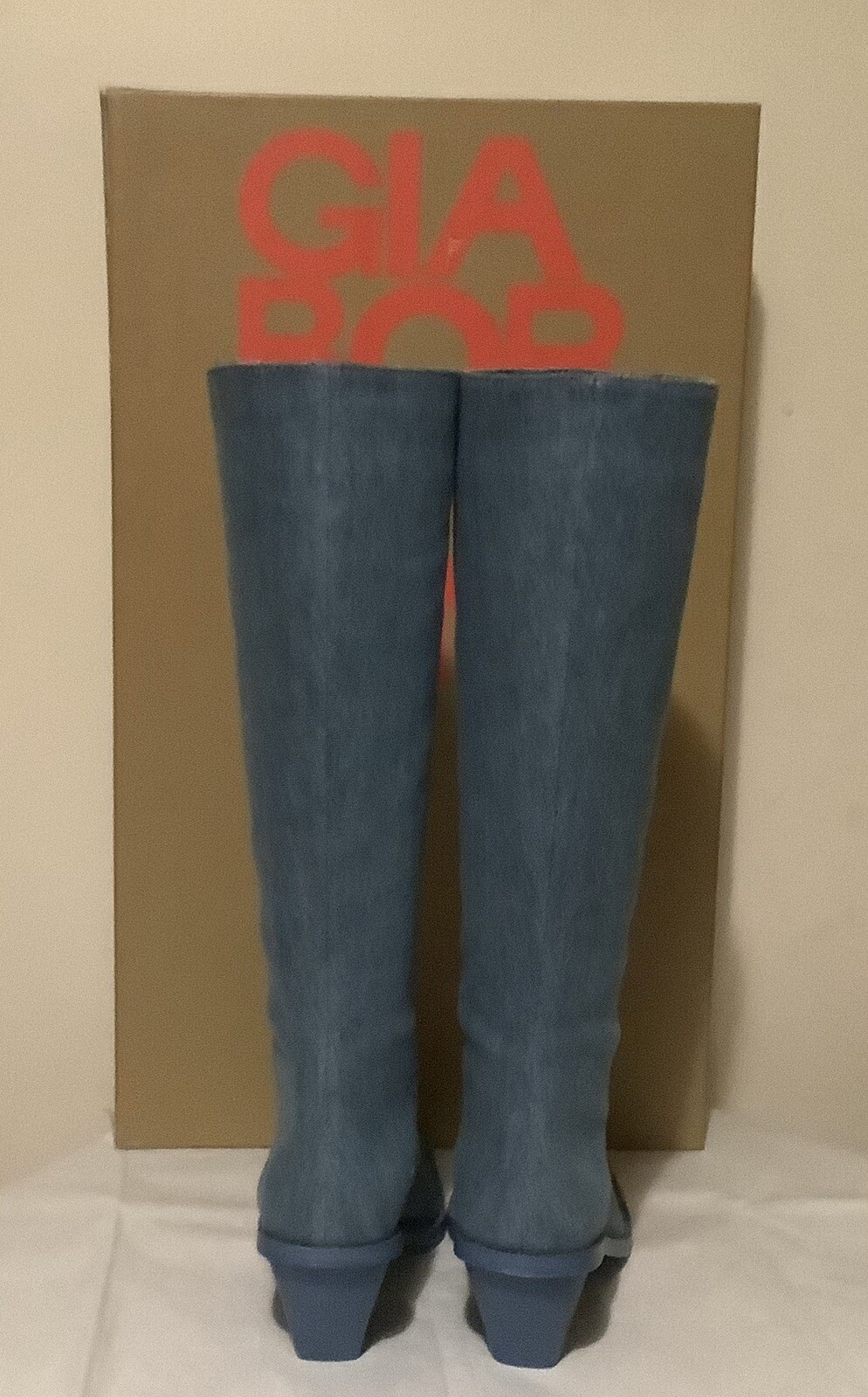 GIA BORGHINI Boots NEW Denim Size US 8,5