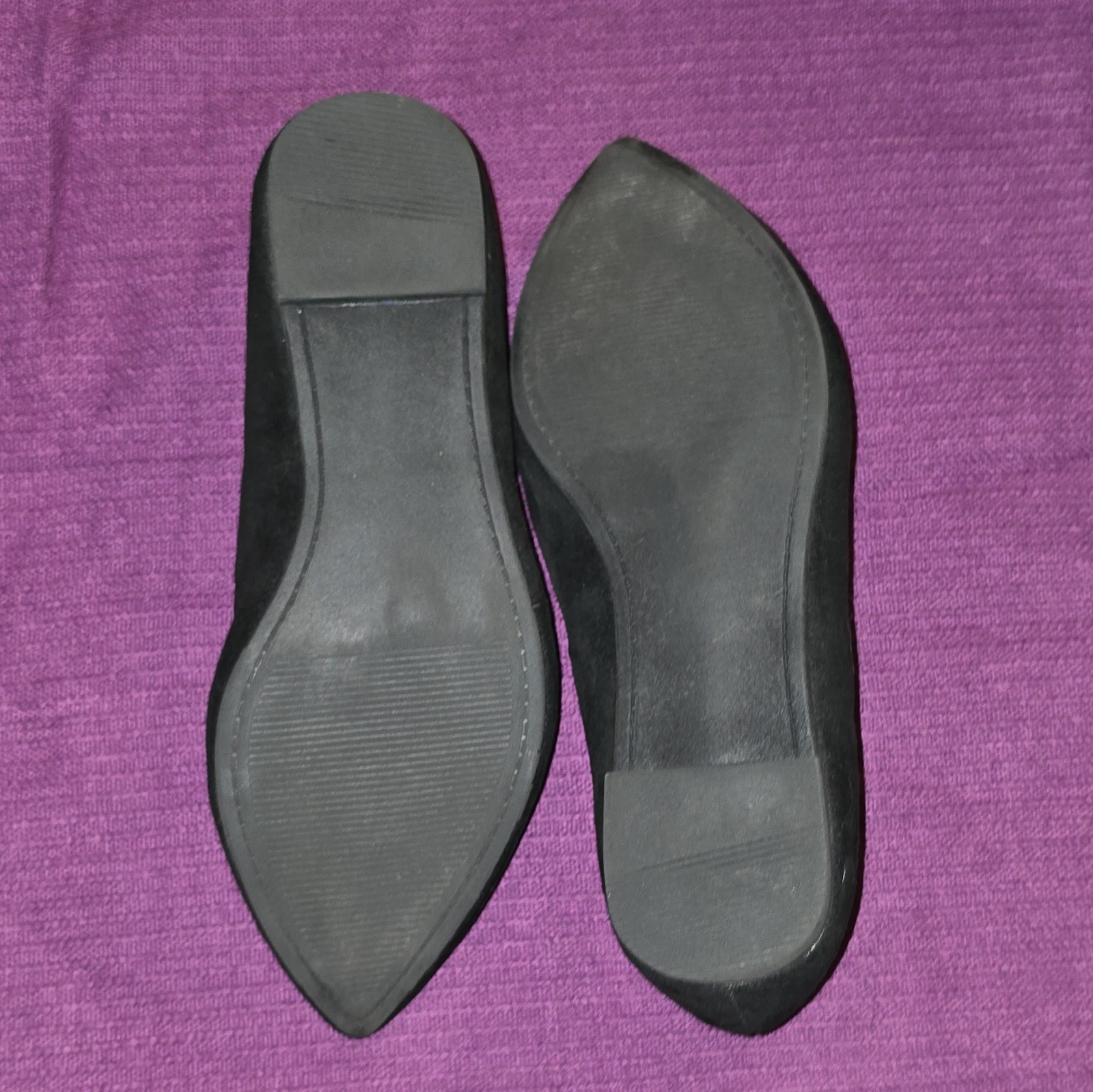 Torrid Women’s Black Pointed Toe Flat Slip On Faux Suede Shoes Size 7.5W