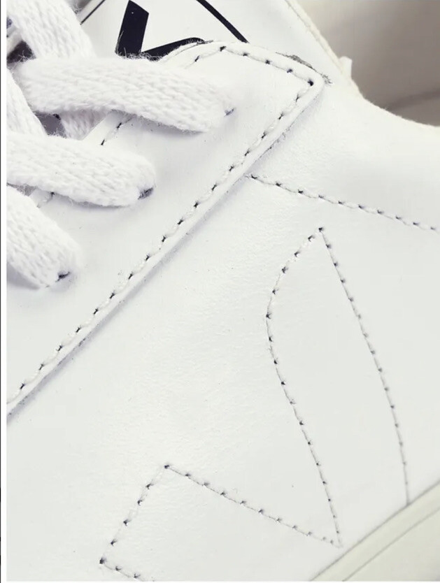 Veja Esplar Stitched Logo Leather Low Top Sz 8/39 New Made In Brazil