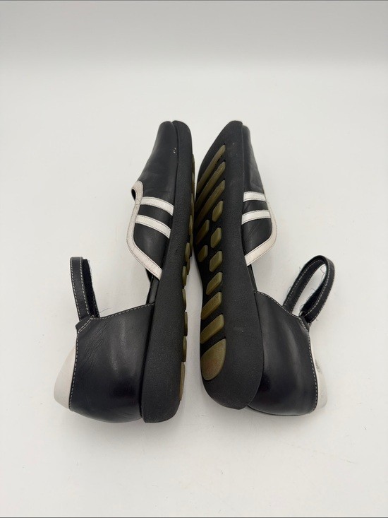 Vintage nine Wes Black White Mary Jane Flat Shoes women 10M Y2K gothic retro