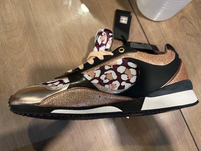 Just Cavalli women sneaker gold and animal print size 10 US BRAND NEW With TAGS