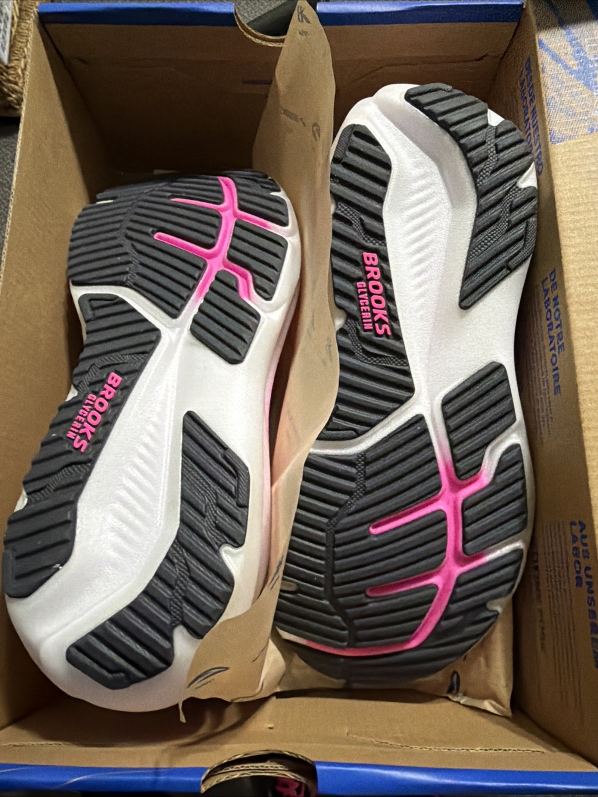 Brooks Glycerin 23 Women’s 9m Running White Pink Black 1204651B111 Sneaker